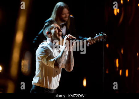 HOLLYWOOD, CA - le 22 février : Adam Levine sur scène lors de la 87e Academy Awards annuels au Kodak Theater Le 22 février 2015 à Hollywood, Californie. People : Adam Levine Banque D'Images