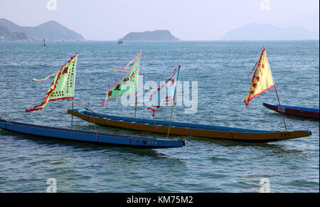 Les bateaux-dragons à Hong Kong Banque D'Images