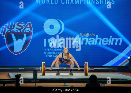 Anaheim, 30 novembre 2017 : Martha ann Rogers dans la Fédération internationale d'haltérophilie championnats du monde le Nov 30, 2017 à Anaheim Convention Center, lo Banque D'Images