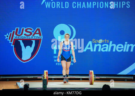 Anaheim, 30 novembre 2017 : Martha ann Rogers dans la Fédération internationale d'haltérophilie championnats du monde le Nov 30, 2017 à Anaheim Convention Center, lo Banque D'Images