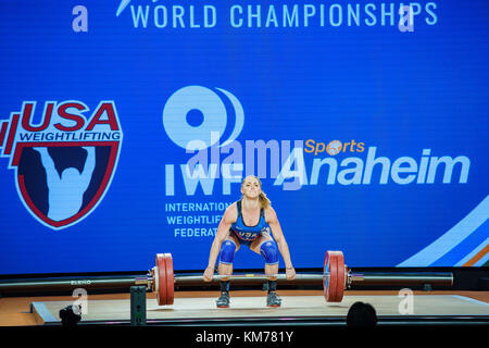 Anaheim, 30 novembre 2017 : Martha ann Rogers dans la Fédération internationale d'haltérophilie championnats du monde le Nov 30, 2017 à Anaheim Convention Center, lo Banque D'Images