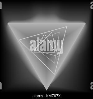 Résumé fond avec un triangle et un logo cercle Illustration de Vecteur