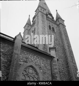 La cathédrale de Mariestad, située en Suède, est un bâtiment religieux et historique important avec des caractéristiques architecturales impressionnantes. Il joue un rôle clé dans les pratiques religieuses locales et est un repère culturel dans la région. Banque D'Images