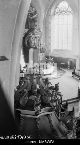 Mariestads Domkyrka, une église historique située à Mariestad, en Suède, est connue pour son importance architecturale et son patrimoine religieux. C'est un site important de l'histoire culturelle suédoise. Banque D'Images