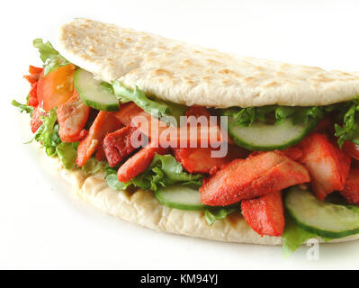 Shish kofte kofta tikka wrap pain plat Banque D'Images