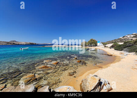 Plage de saint George en île d'Antiparos Cyclades, Grèce Banque D'Images