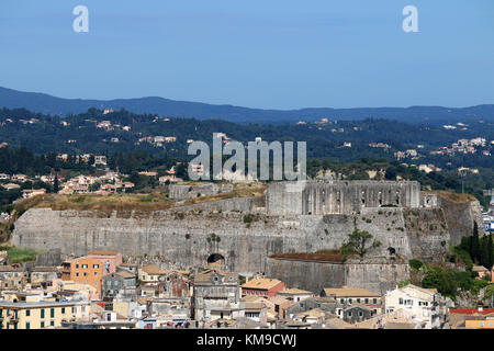 Nouvelle forteresse et de vieux bâtiments ville de Corfou Grèce Banque D'Images