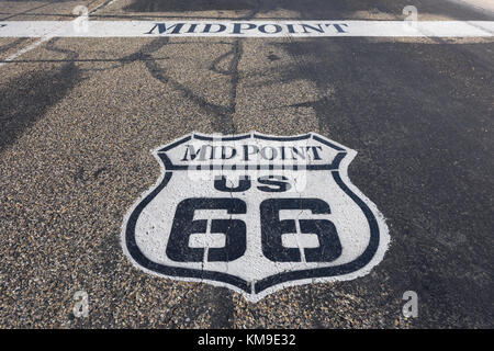 Route 66 Midpoint, Adrian, Texas, États-Unis Banque D'Images