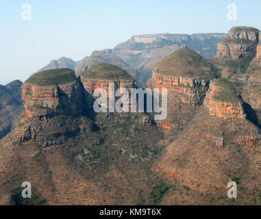 Le Mpumalanga, Afrique du Sud, close-up des Trois Rondavels Banque D'Images