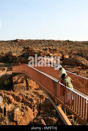 Le Mpumalanga, Afrique du Sud, passerelle à Bourke's Luck Potholes Banque D'Images