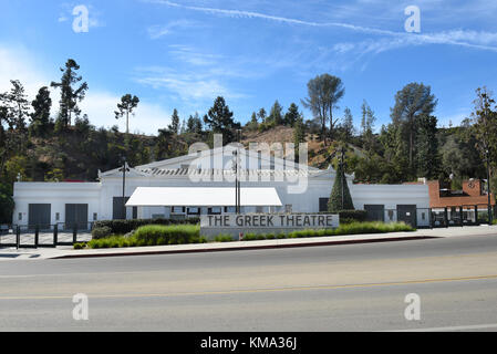 LOS ANGELES - 24 NOVEMBRE 2017 : le Théâtre grec. Salle de concert de 5 870 places située dans Griffith Park. Banque D'Images