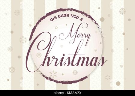 Nous vous souhaitons un joyeux noël template design avec des couleurs pastel Illustration de Vecteur