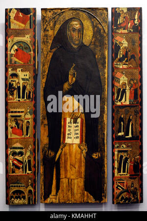 Attribué à Giovanni da taranto (documenté dans 1304). Peintre italien. saint Dominique et l'histoire de sa vie, environ 1305. triptyque. tempéra sur table. Musée national de Capodimonte. naples. L'Italie. Banque D'Images