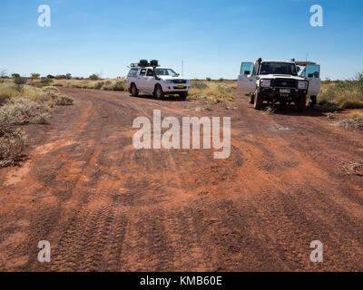 Le gary highway est une voie non scellés à distance dans le centre ouest de l'Australie qui traversent le désert de Gibson et le grand désert de sable. Banque D'Images