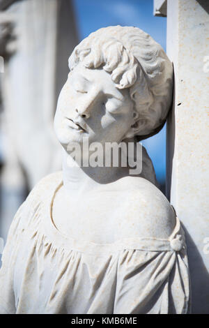 'Sleeping Beauty', Familia Rumbaut, Cementerio la Reina, cimetière historique à Cienfuegos, Cuba Banque D'Images