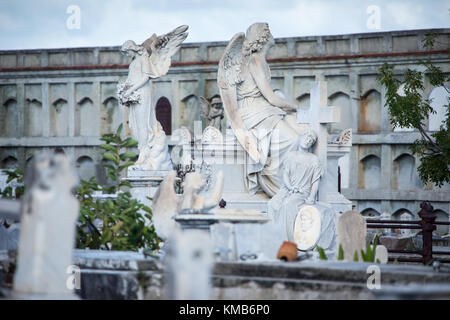 'Sleeping Beauty', Familia Rumbaut, Cementerio la Reina, cimetière historique à Cienfuegos, Cuba Banque D'Images