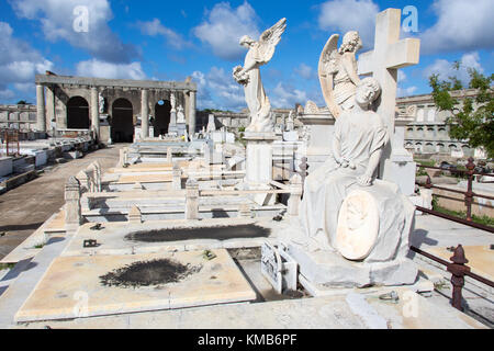 'Sleeping Beauty', Familia Rumbaut, Cementerio la Reina, cimetière historique à Cienfuegos, Cuba Banque D'Images