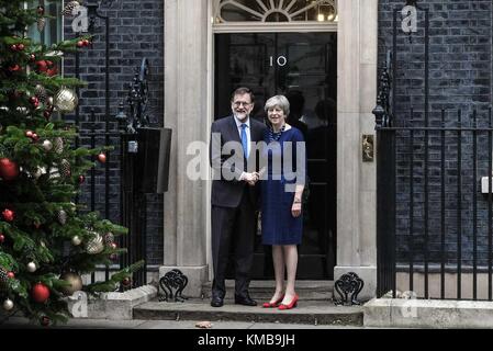 Londres, Royaume-Uni. Le 05 mai 2017. premier ministre Theresa peut accueille le premier ministre espagnol Mariano Rajoy pour des entretiens bilatéraux à Downing Street, Londres. crédit : claire doherty/pacific press/Alamy live news Banque D'Images