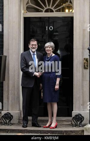 Londres, Royaume-Uni. Le 05 mai 2017. premier ministre Theresa peut accueille le premier ministre espagnol Mariano Rajoy pour des entretiens bilatéraux à Downing Street, Londres. crédit : claire doherty/pacific press/Alamy live news Banque D'Images