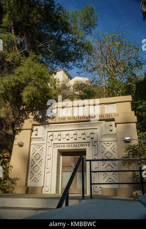 Entrée de southwest museum of the American Indian, Los Angeles, California, UNITED STATES Banque D'Images