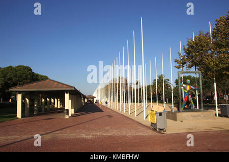 Parc del Port Olimpic Barcelone Espagne Banque D'Images