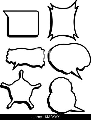 Des bulles de bande dessinée vector set. Illustration de Vecteur