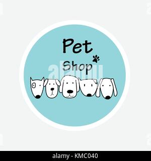 Modèle de conception de logo vector pour animaux de compagnie. Illustration de Vecteur