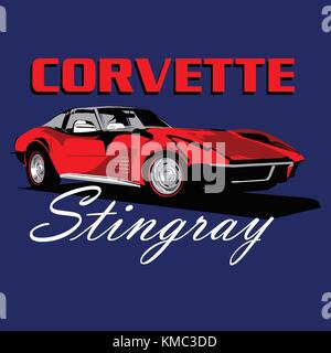 Corvette stingray Illustration de Vecteur