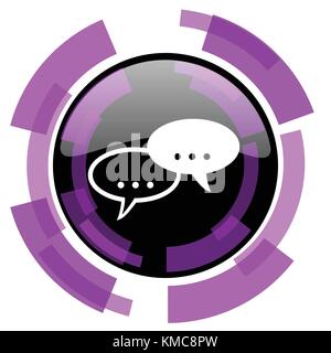 Forum violet rose vecteur de conception moderne et l'icône web smartphone. bouton rond en eps 10 isolé sur fond blanc. Illustration de Vecteur