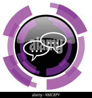 Forum violet rose vecteur de conception moderne et l'icône web smartphone. bouton rond en eps 10 isolé sur fond blanc. Illustration de Vecteur