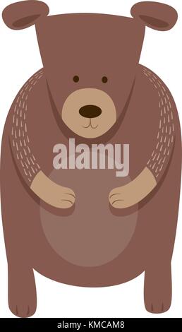 Cartoon illustration du caractère animal cute bear mascot Illustration de Vecteur