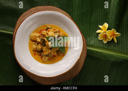 Wong Dadah, les balinais et champignons Soupe de lait de coco Banque D'Images