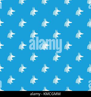 Anubis dieu égyptien ancien bleu transparente motif Illustration de Vecteur