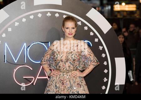 Londres, Royaume-Uni. 06e décembre 2017. Jessica Chastain participe à ‚Äò Molly ®¥s Game ‚Äò UK Premiere - Londres, Angleterre (06/12/2017) Credit: dpa/Alay Live News Banque D'Images