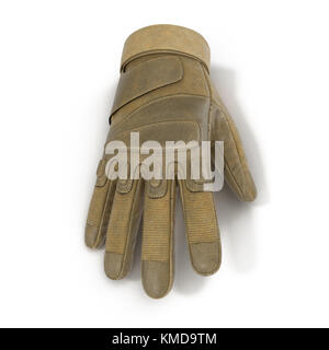 Vue de dessus les gants soldat isolé sur blanc. 3d illustration Banque D'Images