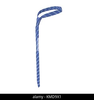 Cravate bleu élégant isolé sur blanc. 3d illustration Banque D'Images