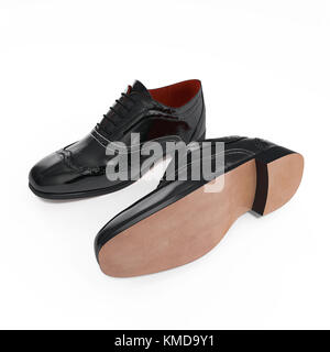 Portrait de wingtip shoes sur blanc. 3d illustration Banque D'Images