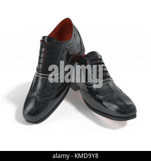 Portrait de wingtip shoes sur blanc. 3d illustration Banque D'Images