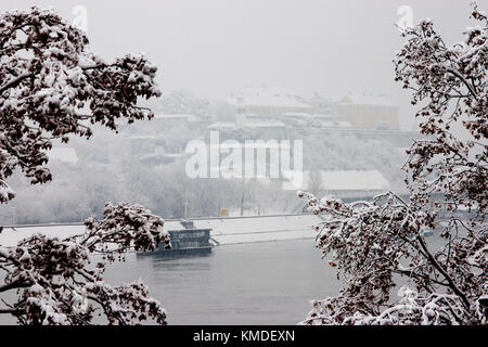 La vue sur la forteresse de Petrovaradin de Novi Sad Banque D'Images