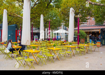 Museum des stands de restauration, café et terrasses de restaurants, restauration, Museumplein, Amsterdam, Pays-Bas Banque D'Images