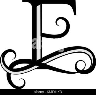 Lettre capitale pour logos et monogrammes. belle lettre. Illustration de Vecteur