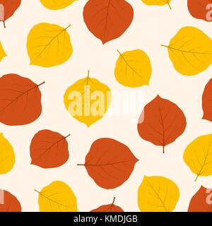 Les feuilles d'automne modèle homogène. abstract vector background Illustration de Vecteur