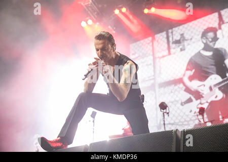 Dave Gahan de Depeche Mode le 10 octobre 2017, à l'Oracle Arena à Oakland, Californie. Banque D'Images