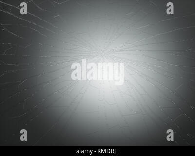 Trous de balle morceaux de verre brisés ou brisés. rendu 3d illustration 3d. Banque D'Images