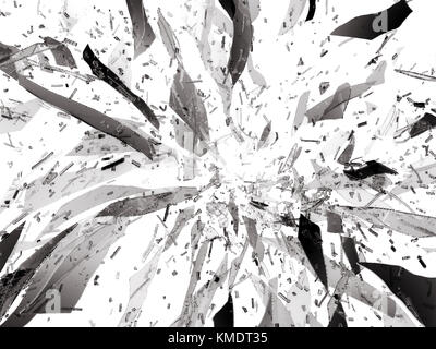 Des morceaux de verre brisé isolated on white Banque D'Images