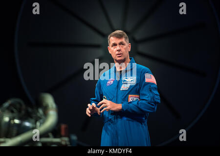 L'astronaute de la nasa shane kimbrough parle de son temps à bord de la station spatiale internationale au cours de l'expédition Expédition 49 et 50 au Smithsonian National Air and Space Museum Le 12 septembre 2017 à Washington, DC. (Photo par aubrey gemignani via planetpix) Banque D'Images