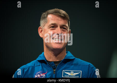 L'astronaute de la nasa shane kimbrough parle de son temps à bord de la station spatiale internationale au cours de l'expédition Expédition 49 et 50 au Smithsonian National Air and Space Museum Le 12 septembre 2017 à Washington, DC. (Photo par aubrey gemignani via planetpix) Banque D'Images