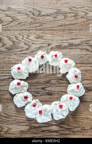 Couronne de Noël Meringue Banque D'Images