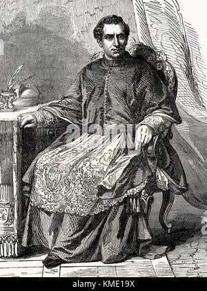 Giacomo Antonelli, 1806 -1876) est un cardinal italien deacon Banque D'Images