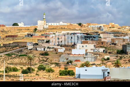 Village typique du sud de la Tunisie, Gouvernorat de Tataouine Banque D'Images